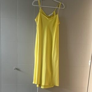 LOFT Sunny Yellow Slip Dress Adjustable Straps